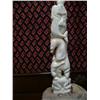 Image 6 : 25.5" Ivory carving of angel, walrus, bear and other animals on bone igloo base (2)