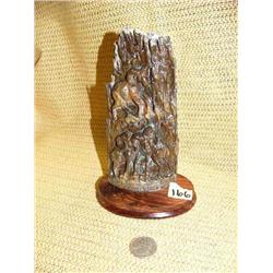 6.5" fossilized ivory carving of dall sheep (2)
