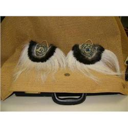 Dance fans with fur trim (2)