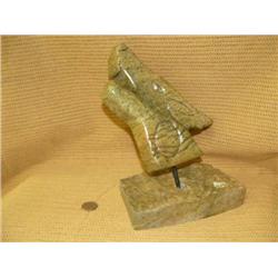 9" soapstone wolf head (2)