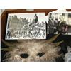 Image 2 : Large collection of: pennies, Fur Rondy pins, post office mail box bank, marble chess pieces, post c
