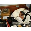 Image 5 : Large collection of: pennies, Fur Rondy pins, post office mail box bank, marble chess pieces, post c