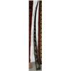 Image 1 : Beautifully scrimshawed baleen with Alaskan birds, seals, walrus, musk ox, dall sheep, caribou, moos