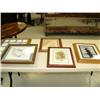 Image 1 : Lot of 5 pieces of art: Triple matted and framed photo of eagle, 4 assorted framed prints (2)