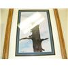 Image 2 : Lot of 5 pieces of art: Triple matted and framed photo of eagle, 4 assorted framed prints (2)