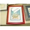 Image 8 : Lot of 11 framed pieces of art: Merry Christmas, signed and number print from 1988 (2)