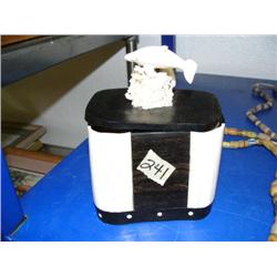 Extremely rare ivory and wood box with two whales on top by AWS (33)