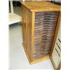 Image 4 : Small wood cabinet for filing "Williamson Law Book Co.Law Blanks" printed on glass door (165)