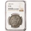 Image 1 : 1893-O $1 Morgan Silver Dollar Coin NGC VF20