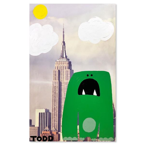 Todd Goldman "Monsters in NY" Original Mixed Media on Canvas