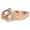 Image 4 : Rolex Ladies 18K Yellow Gold Champagne Index President Wristwatch With Rolex Box