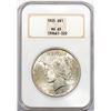 Image 1 : 1925 $1 Peace Silver Dollar Coin NGC MS65 Old Fatty Holder