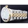 Image 8 : Rolex Mens Two Tone Green Vignette Diamond Datejust Wristwatch