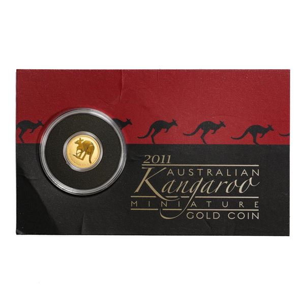 2011 Australia $2 Kangaroo .5 Gram Gold Coin in Original Packaging