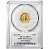 Image 2 : 2016-W Mercury Dime Gold Centennial Commemorative Coin PCGS SP70 First Strike