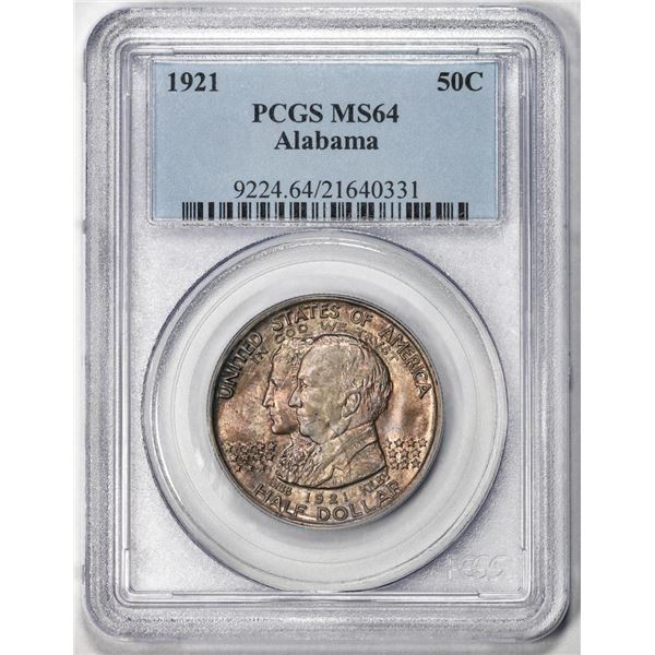 1921 Alabama Centennial Commemorative Half Dollar Coin PCGS MS64