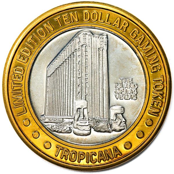 .999 Fine Silver Tropicana Las Vegas, Nevada $10 Limited Edition Gaming Token