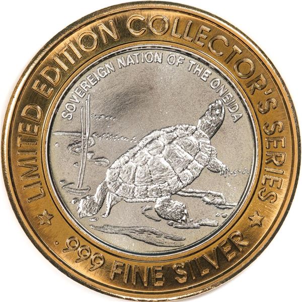 .999 Silver Oneida Bingo Green Bay, Wisconsin $10 Limited Edition Gaming Token