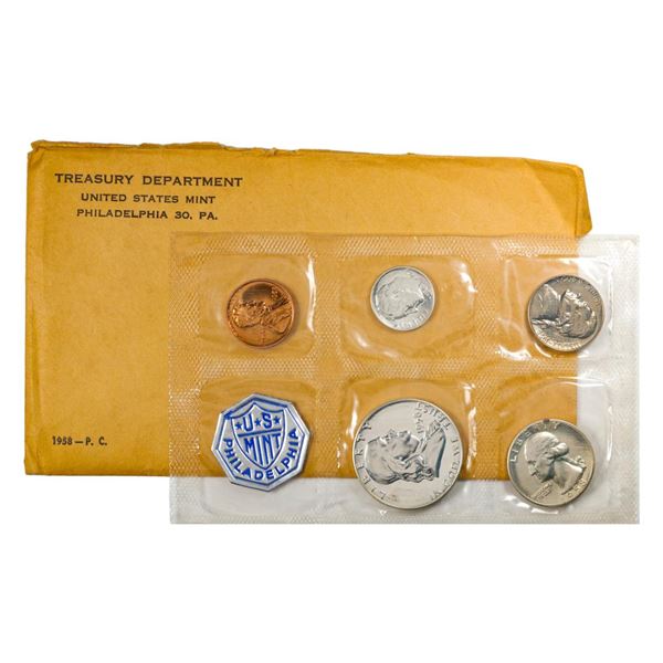 1958 (5) Coin Proof Set in Envelope