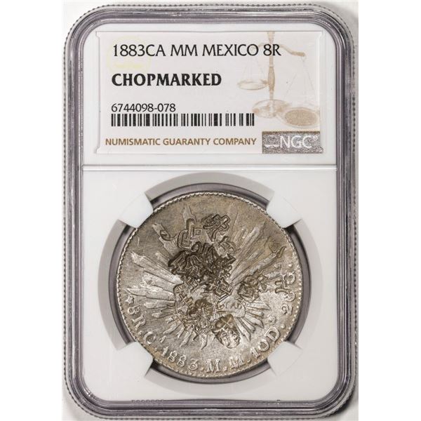 1883CA MM Mexico 8 Reales Silver Coin NGC Chopmarked