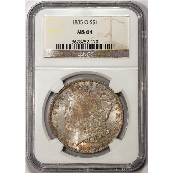 1885-O $1 Morgan Silver Dollar Coin NGC MS64