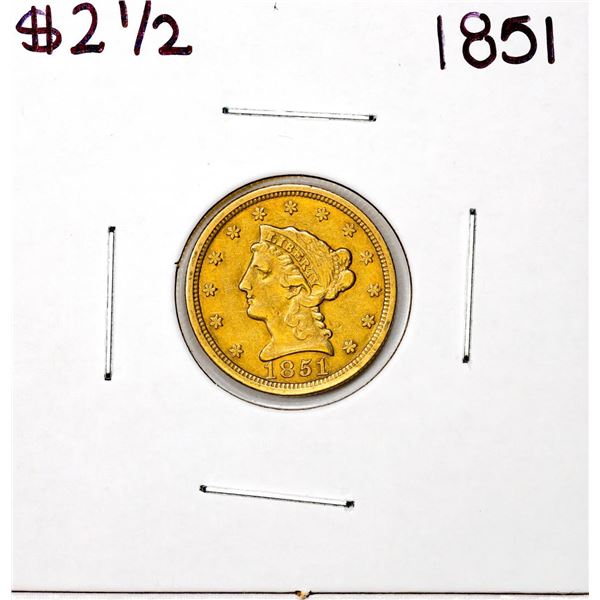 1851 $2 1/2 Liberty Head Quarter Eagle Gold Coin