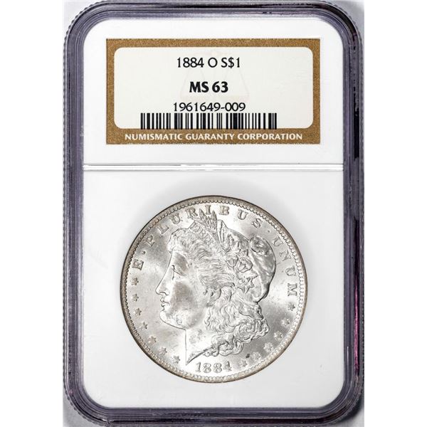 1884-O $1 Morgan Silver Dollar Coin NGC MS63