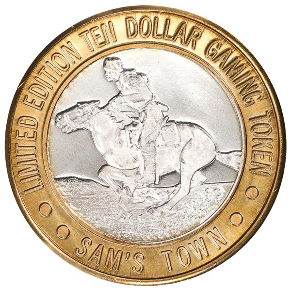 .999 Silver Sam Boyd's Sam's Town $10 Casino Gaming Token Limited Edition