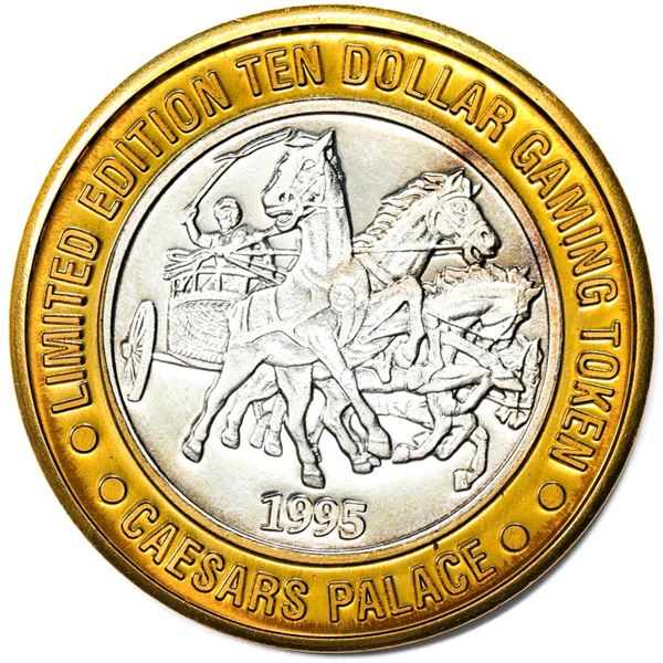 .999 Fine Silver Caesars Palace Las Vegas $10 Limited Edition Gaming Token