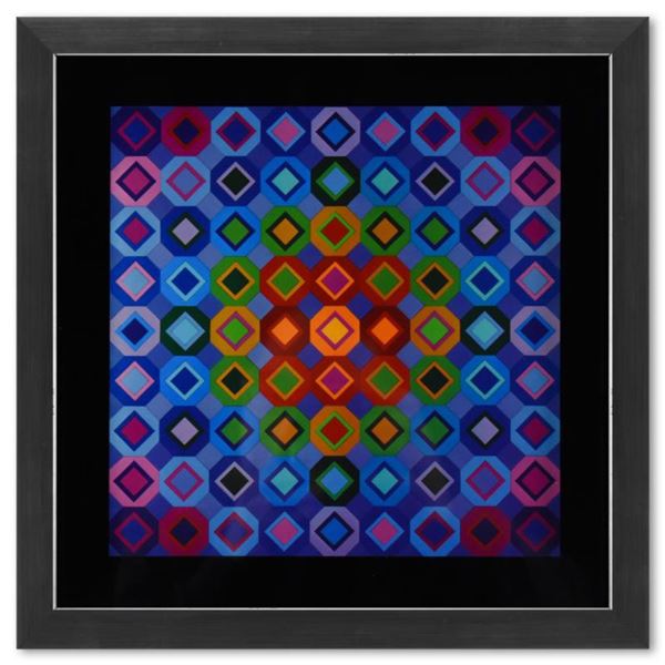 Vasarely "Folkokta de la serie Structures Universelles De L'Octogone" Print On Paper