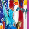 Image 2 : Peter Max "United we Stand" Original Mixed Media on Paper
