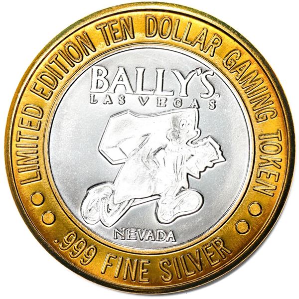 .999 Silver Ballys Las Vegas, Nevada $10 Casino Limited Edition Gaming Token