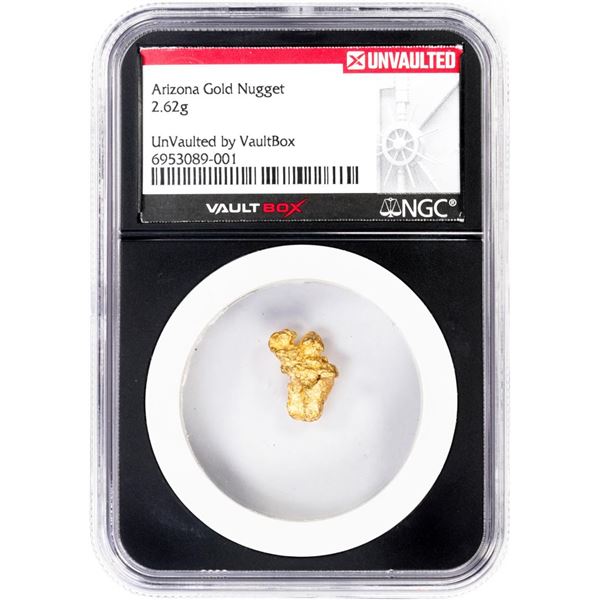 2.62 Gram Arizona Gold Nugget NGC Vaultbox Unvaulted