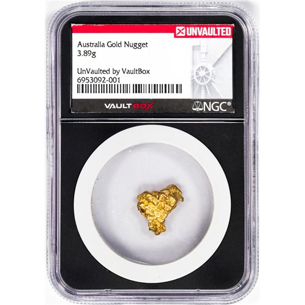 3.89 Gram Australia Gold Nugget NGC Vaultbox Unvaulted