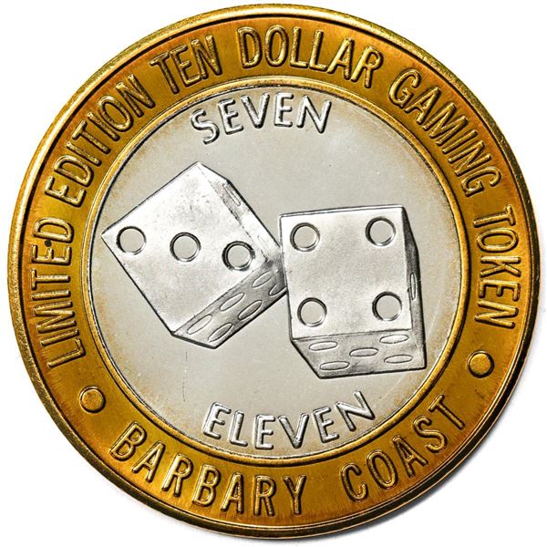 .999 Silver Barbary Coast Las Vegas, Nevada $10 Limited Edition Gaming Token