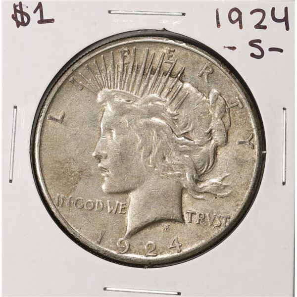 1924-S $1 Peace Silver Dollar Coin