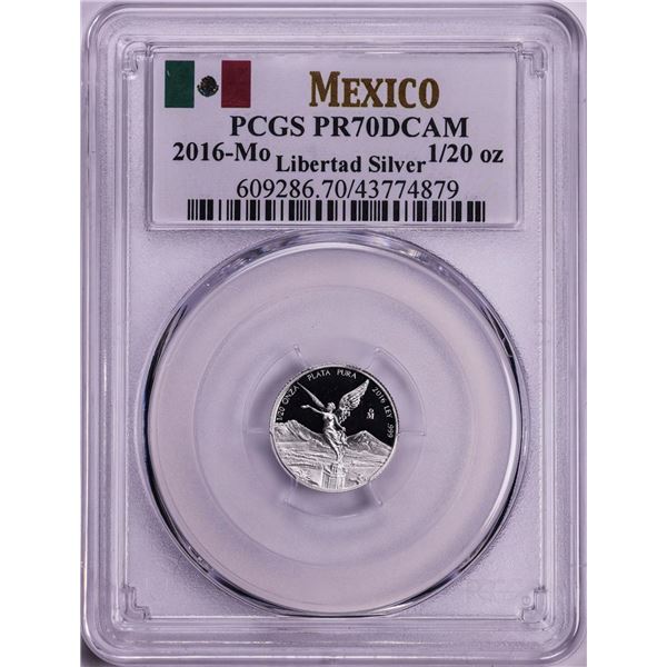 2016-Mo Mexico Proof 1/20 oz Silver Libertad Coin PCGS PR70DCAM