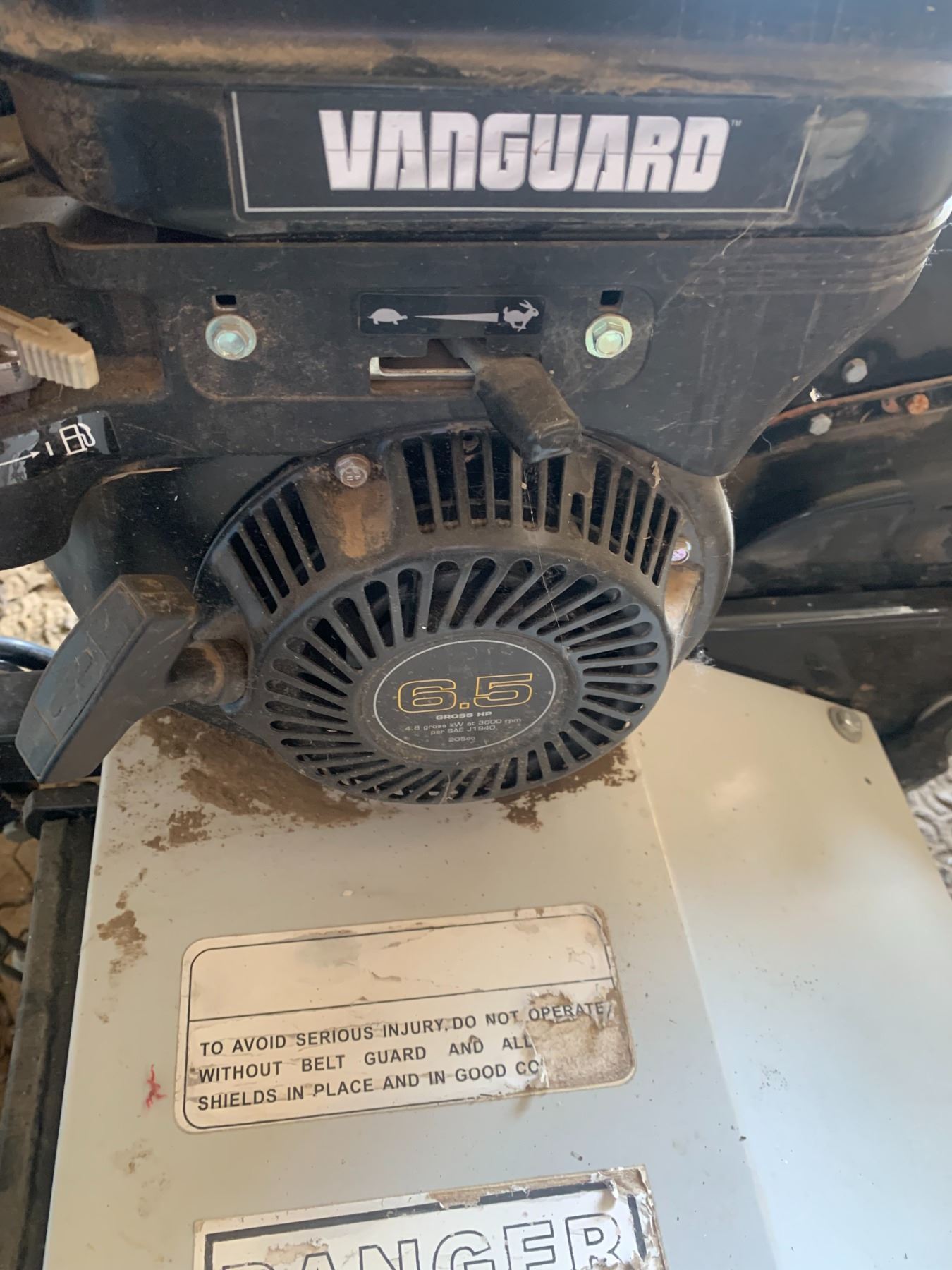 36 Inch Rototiller Approx. 36 inch gas pull behind rototiller, Model ATV 3865, Vanguard ...