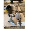 Image 3 : Pulley, funnel, oil cans, rail road, hammer, saw, bread box, gas pail