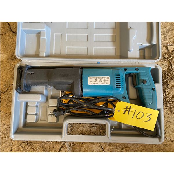 Reciprocating saw c/w case & blades