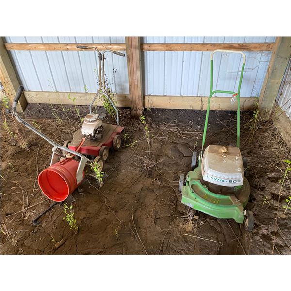 2- Lawn mowers & broadcaster