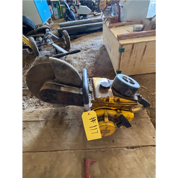 Gas cut-off saw, turns over