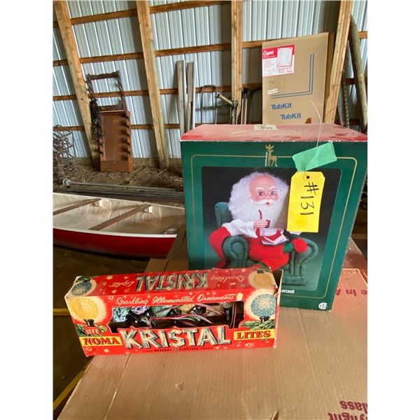 Old Christmas lights & Santa