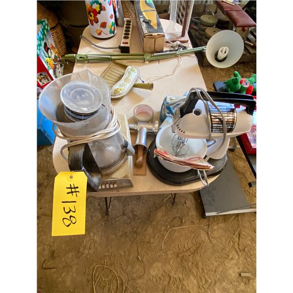 Blender, coffee maker, iron & grinder