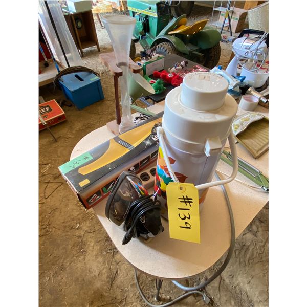 Coffee thermos, iron, vacuum, light