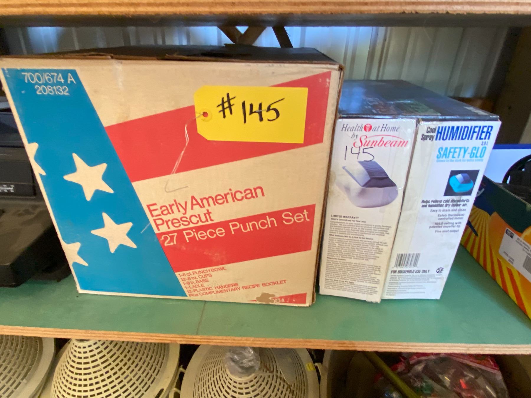 27 pc punch set, humidifier, type writer