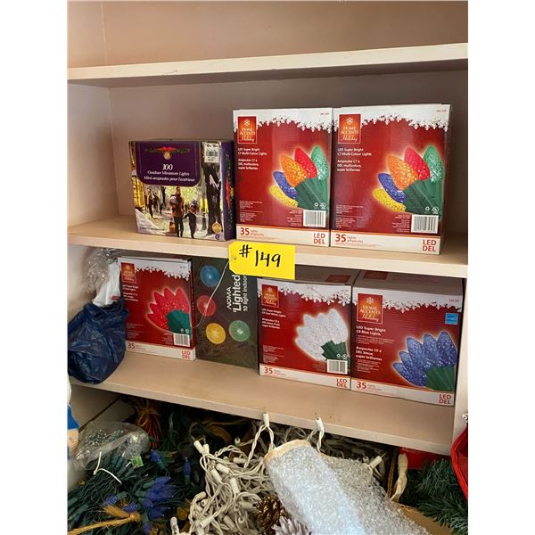 Qty of Christmas lights & decorations