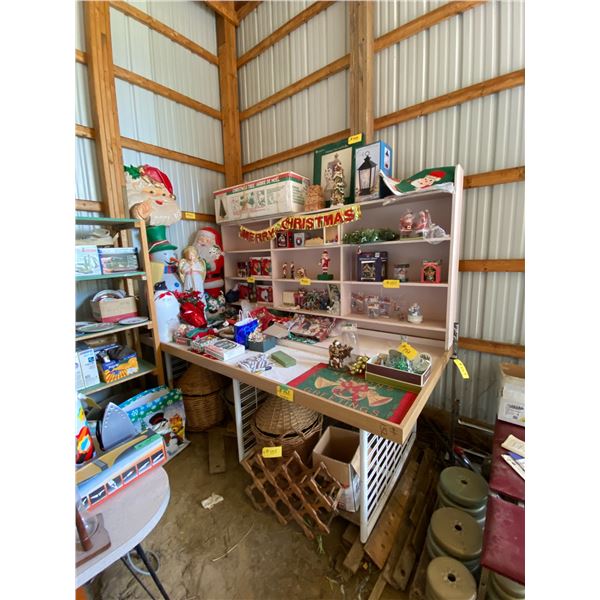 Large display counter & shelf (not to be moved until 4pm on removal day)