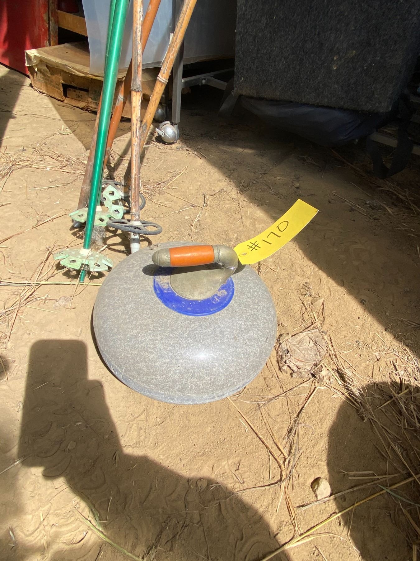 Old curling rock