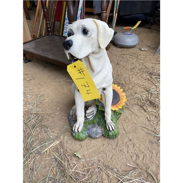 Golden lab solid statue